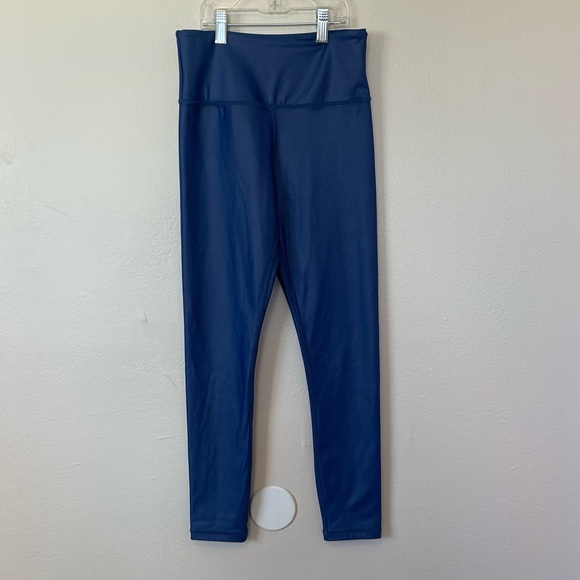 Zyia Blue Metallic Light n Tight Hi-Rise Leggings - Picture 2 of 6